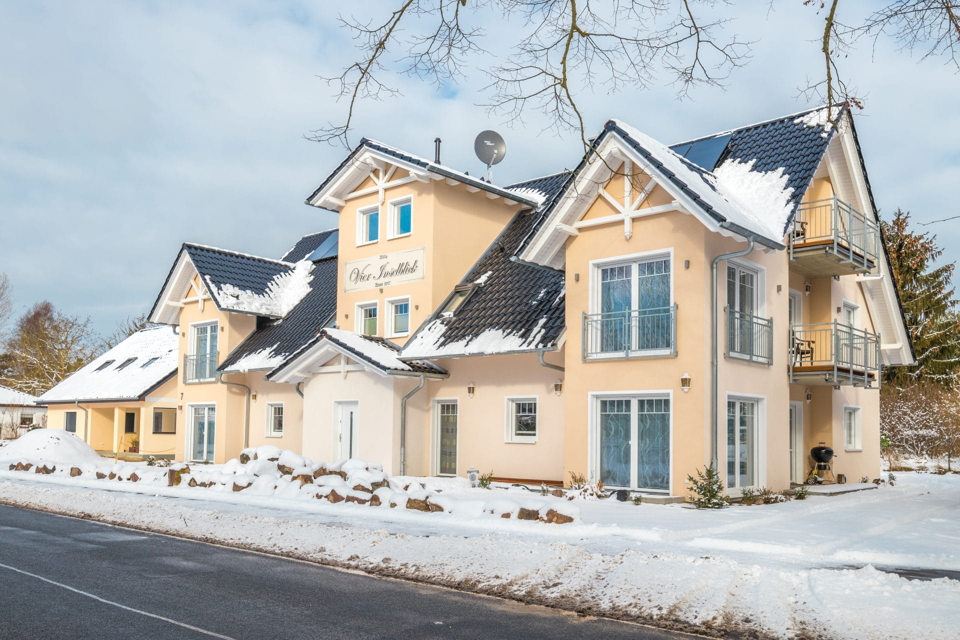 Ferienhaus Villa Vier Inselblick im Winter